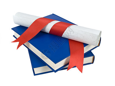 文凭和书籍证书蓝色文档学习公告羊皮纸成就学士文学大学图片