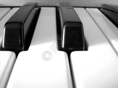 音乐键盘白色乐器电子产品大键技术迷笛钢琴仪器样本黑色背景图片
