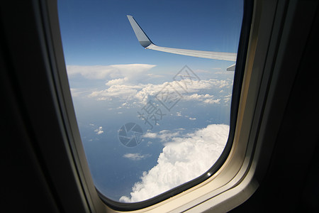 飞机窗口运输窗户翅膀天空旅行背景图片