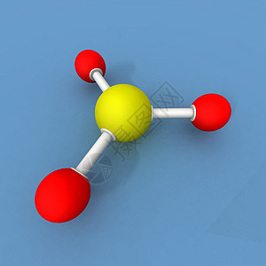 三氧化硫分子平面轨道气体化学品化合物气态三角背景图片