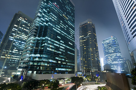 香港岛上现代摩天大楼的建造办公室城市建筑景观天空玻璃蓝色建筑学图片