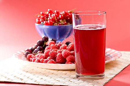 果饮果汁红色水果蜜饯背景图片