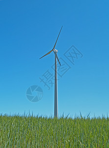 风力涡轮机天空玉米农田风车发电机活力蓝色技术环境农村图片