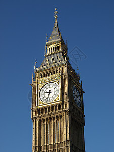 Big Ben 伦敦建筑学天空建筑地标手表议会钟声蓝色图片