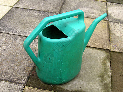 绿水罐花园绿色灌溉工具喷口平板背景图片