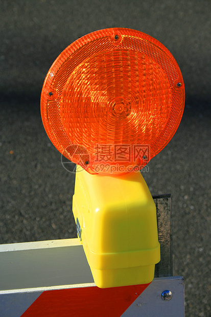 示警路号天空执照测试车道八角形橙子驾驶灯塔交通警告图片