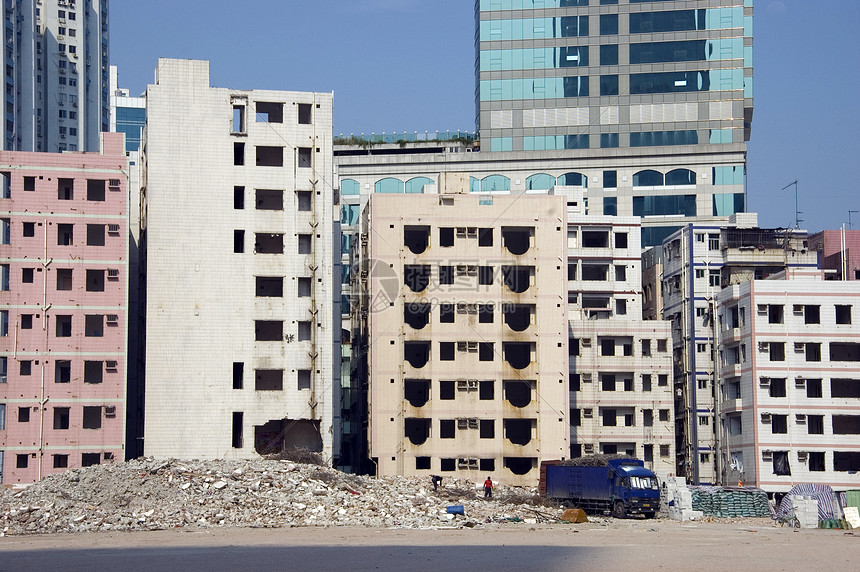 中华市的破坏财产商业房屋城市住房瓦砾物业构造大厦砖块图片