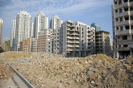 中华市的破坏墙壁工作物业建筑物房屋商业大厦城市住房进步图片