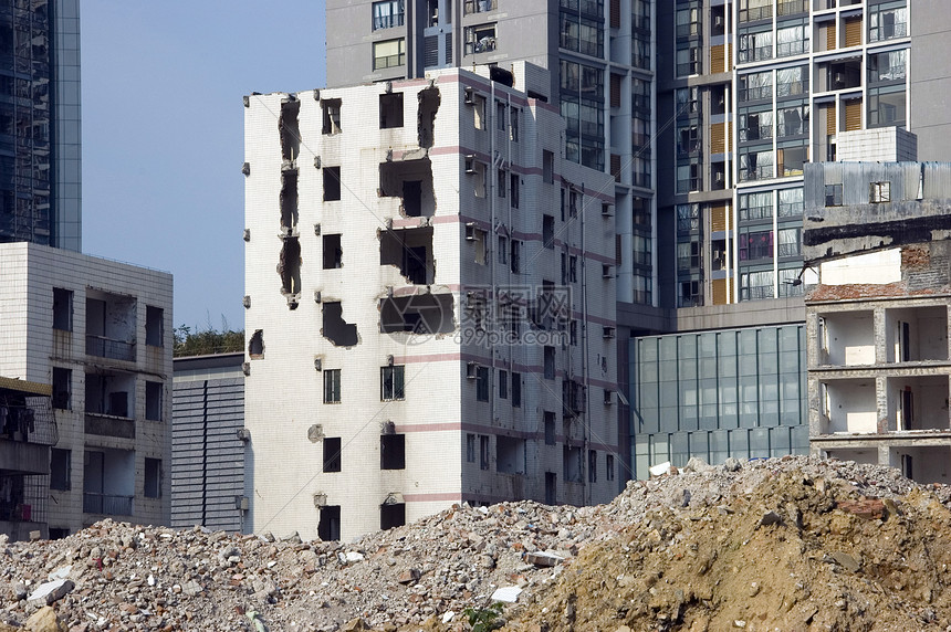 中华市的破坏砖块商业财产物业大厦构造景观城市住房墙壁图片
