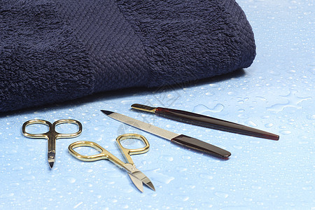 修指甲剪刀毛巾金属护理去角质保养足疗锉刀化妆品图片