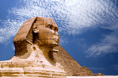 东方金字塔埃及 sphinx 和金字塔沙漠地标旅行历史性历史艺术法老雕塑建筑学传说背景