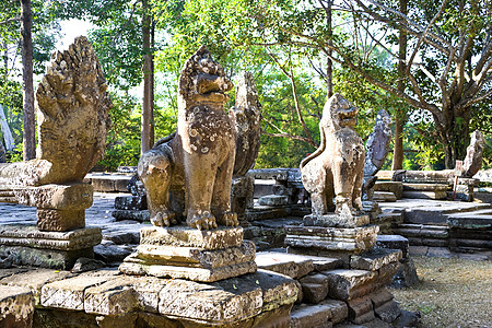 寺石墓守护神 柬埔寨图片