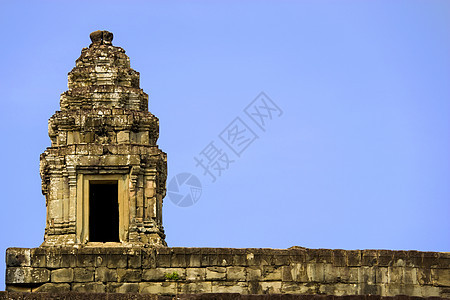 柬埔寨金边拜光寺佛教徒建筑物雕像帝国纪念碑王国旅行考古学遗产废墟图片