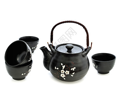 茶茶仪式血管瓷器服务茶碗厨具制品茶壶黏土厨房杯子图片