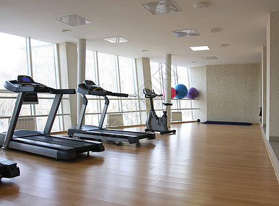 卫生俱乐部运动活动健身房跑步机训练机器行动卫生俱乐部保健背景图片