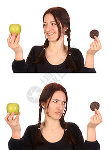 在巧克力饼干之间选择( C)图片