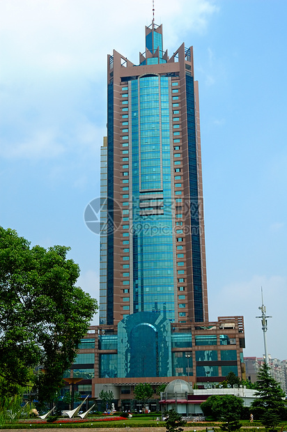 上海摩天大楼玻璃建筑天际花园高楼地标全景景观商业经济学图片