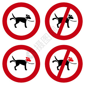 狗标志艺术宠物红色注意力插图黑色图片