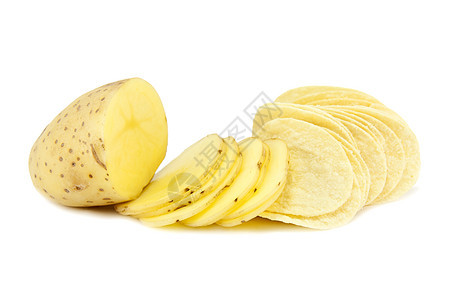 切土豆和薯片图片