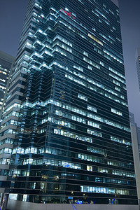 香港岛上现代摩天大楼的建造景观建筑建筑学办公室玻璃蓝色城市天空图片