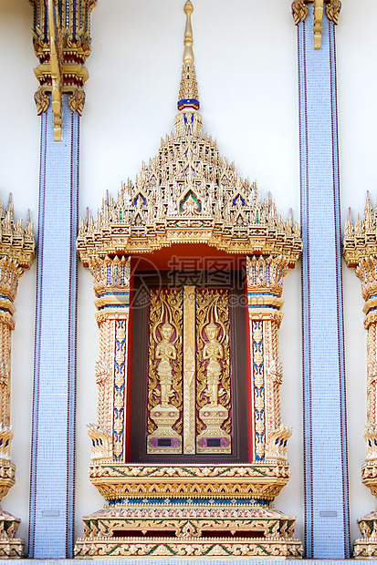 泰国佛教寺庙窗建筑寺庙上帝信仰佛陀神社反射佛教徒窗户宗教图片