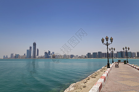 阿联酋阿布扎比天空线海湾市中心建筑天空海洋中心城市多层景观建筑学图片