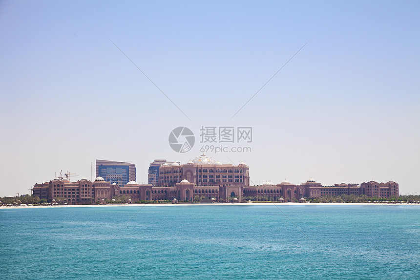 阿联酋阿布扎比现代建筑中心海洋建筑学城市海滩建筑物景观酒店图片