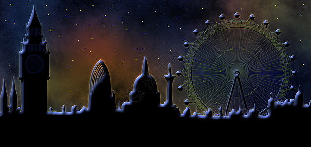 伦敦天际建筑学全景建筑物星尘纪念碑星星情绪旅游城市钟楼图片