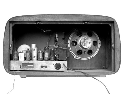 旧调频无线电调音器播送电子产品音乐天线高清图片