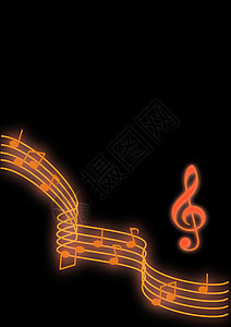 音符音乐会插图高音橙子旋律笔记曲线黑色职员作曲家背景图片