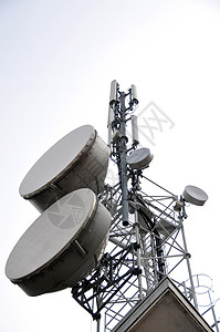 通讯塔电波微波车站卫星频率播送雷达电话天空全球图片