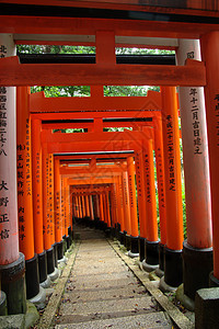 日本托里语 标准门红色神社橙子遗产宗教神道寺庙旅行地标图片