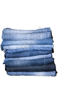 蓝色牛仔裤衣服服装牛仔布铆钉接缝材料折叠裤子织物口袋图片