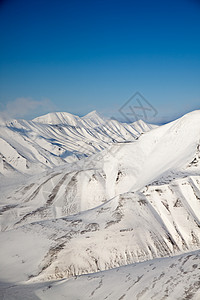 雪山山脉天空全景冰川蓝色白色高山顶峰风景山脉区域图片