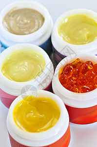 皮肤护理奶油化妆品治疗凝胶产品呵护橙子罐子皱纹面霜乳液图片