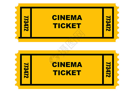 两张机票售票处白色矩形穿孔准入数字艺术录取门票入口图片