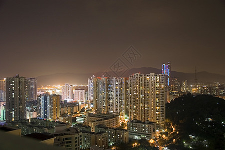 现代城市在夜里变色景观公寓建筑物日落城市化房地产夜景住宅图片