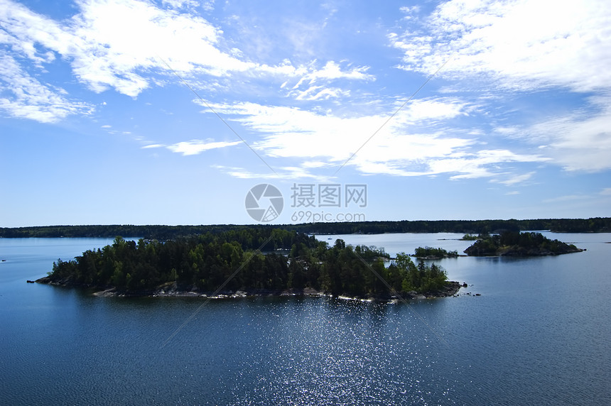 瑞典群岛地平线悬崖海岸线爬坡天空岩石支撑风景乐趣海岸图片