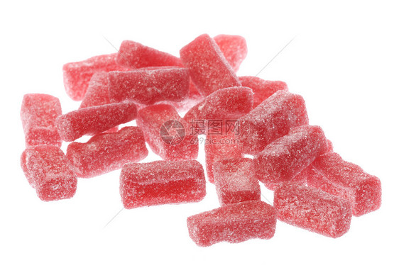 孤立无援糖果软糖红色糖衣粉色宏观食物大枣图片