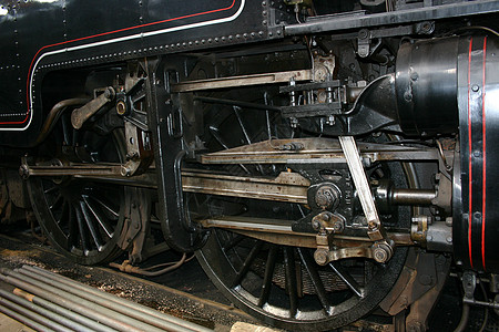 蒸汽火车车轮细节图片