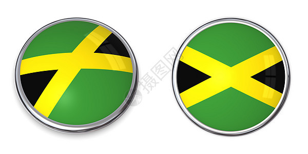 牙买加横幅合金插图按钮旅游旅行别针胸针团队旗帜图片