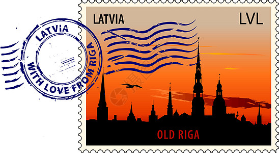 拉脱维亚邮政标记图片