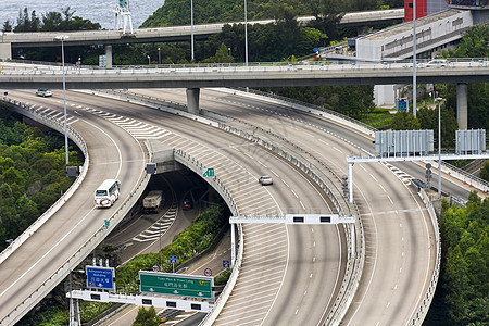 香港复杂公路交汇的空中观景图天线大路水平运输照片旅行交通背景图片