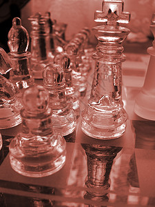 玻璃象棋游戏刻板休闲水晶主教比赛骑士红色开局竞赛智力图片