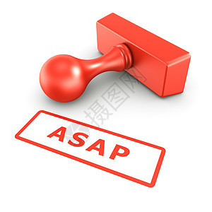 ASAP邮票办公室白色塑料图章墨水红色计算机橡皮图片