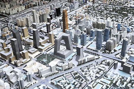 建筑模型模拟城市模型背景