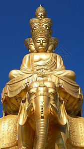 金金芽青金雕像寺庙宗教遗产背景图片