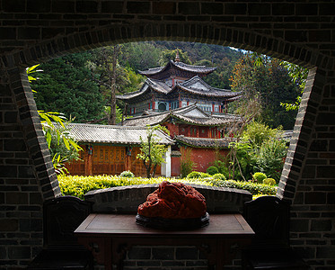 中国利江的风景公园灯笼土地街道风景游客窗户溪流农场传统旅游图片