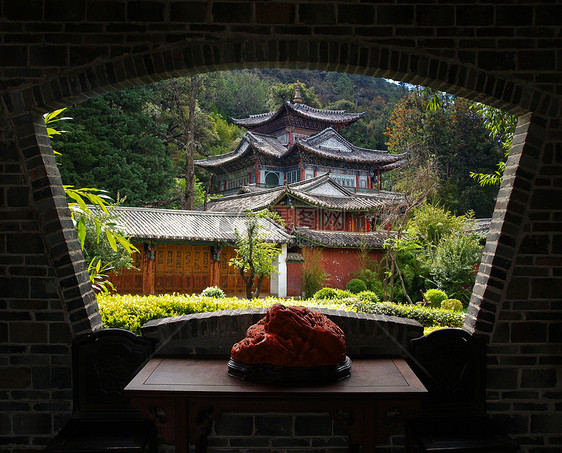 中国利江的风景公园灯笼土地街道风景游客窗户溪流农场传统旅游图片