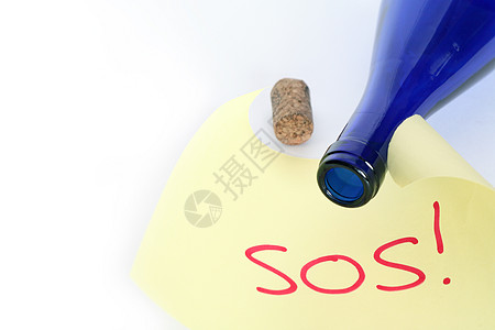 SOS 求救对象帮助设计元素邮件沟通概念性瓶子高清图片